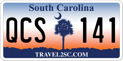 SC license plate QCS141