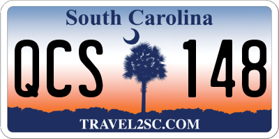 SC license plate QCS148