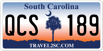 SC license plate QCS189