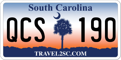 SC license plate QCS190