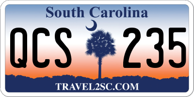 SC license plate QCS235