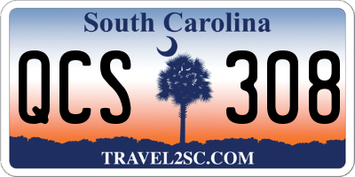 SC license plate QCS308