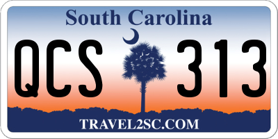 SC license plate QCS313