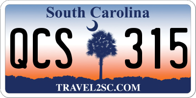 SC license plate QCS315