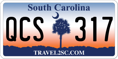 SC license plate QCS317