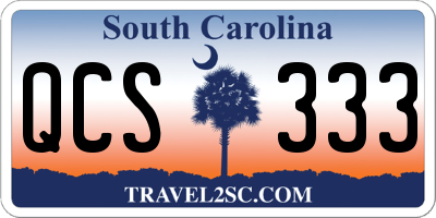 SC license plate QCS333