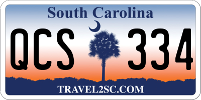 SC license plate QCS334