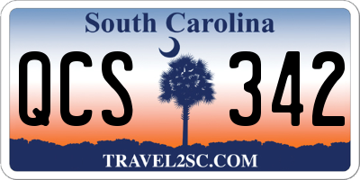 SC license plate QCS342