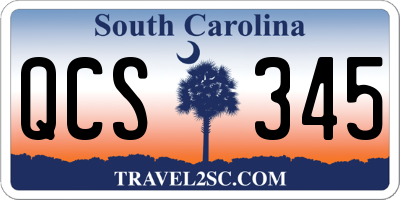 SC license plate QCS345
