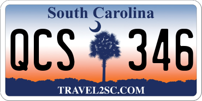 SC license plate QCS346