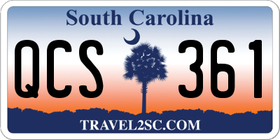 SC license plate QCS361