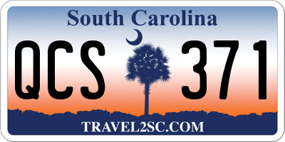 SC license plate QCS371