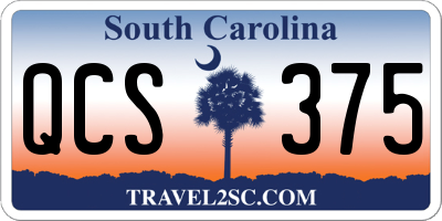 SC license plate QCS375