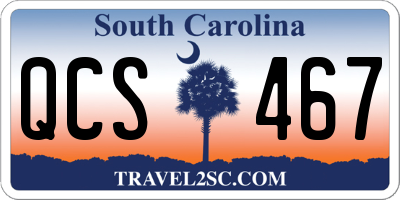 SC license plate QCS467