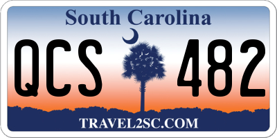 SC license plate QCS482