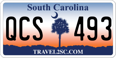 SC license plate QCS493
