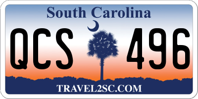 SC license plate QCS496