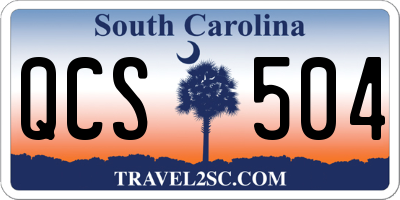 SC license plate QCS504