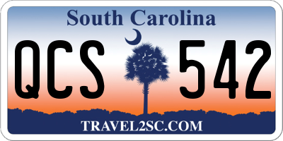 SC license plate QCS542