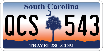 SC license plate QCS543
