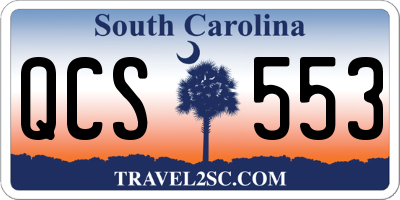SC license plate QCS553