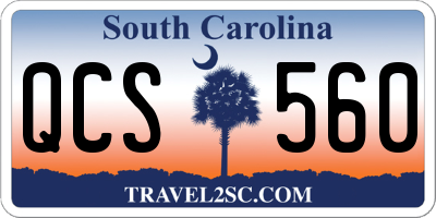 SC license plate QCS560