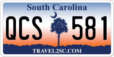 SC license plate QCS581