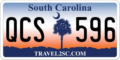 SC license plate QCS596
