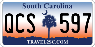 SC license plate QCS597