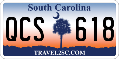 SC license plate QCS618