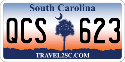 SC license plate QCS623