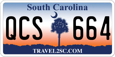 SC license plate QCS664