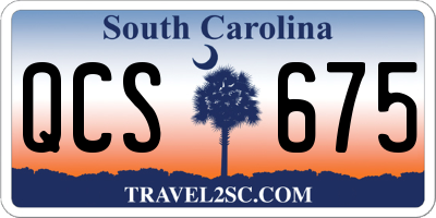 SC license plate QCS675