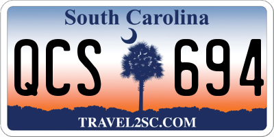 SC license plate QCS694