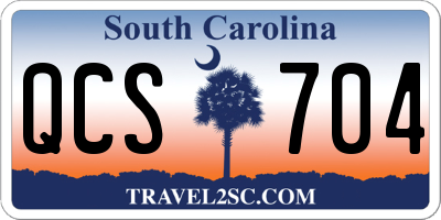 SC license plate QCS704