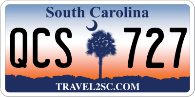 SC license plate QCS727
