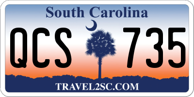SC license plate QCS735