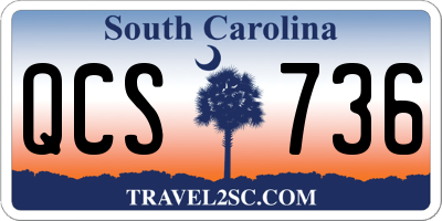 SC license plate QCS736