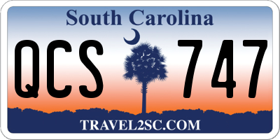 SC license plate QCS747