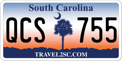SC license plate QCS755