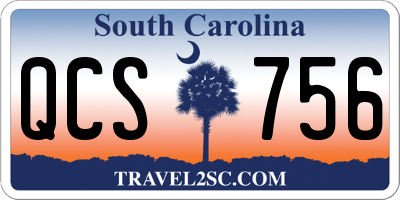 SC license plate QCS756