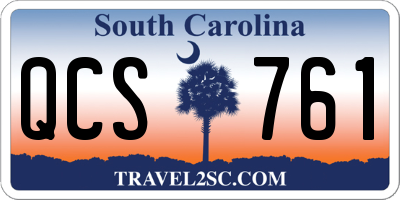 SC license plate QCS761