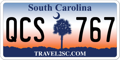 SC license plate QCS767