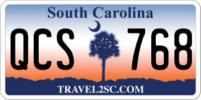 SC license plate QCS768