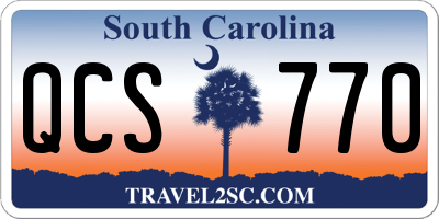 SC license plate QCS770