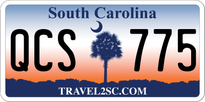 SC license plate QCS775