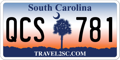 SC license plate QCS781