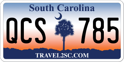 SC license plate QCS785