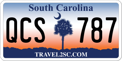 SC license plate QCS787