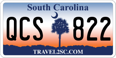 SC license plate QCS822